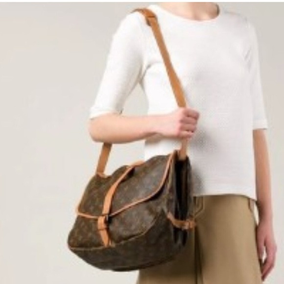 💎✨Authentic✨💎Louis Vuitton Monogram Saumur 35 Shoulder Bag Brown - Picture 4 of 13